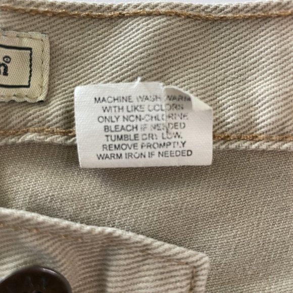LL Bean Jeans Womens Size 6 Tall 6T Tan Beige Denim Straight Cotton Pants 0YQ95 - Picture 5 of 12